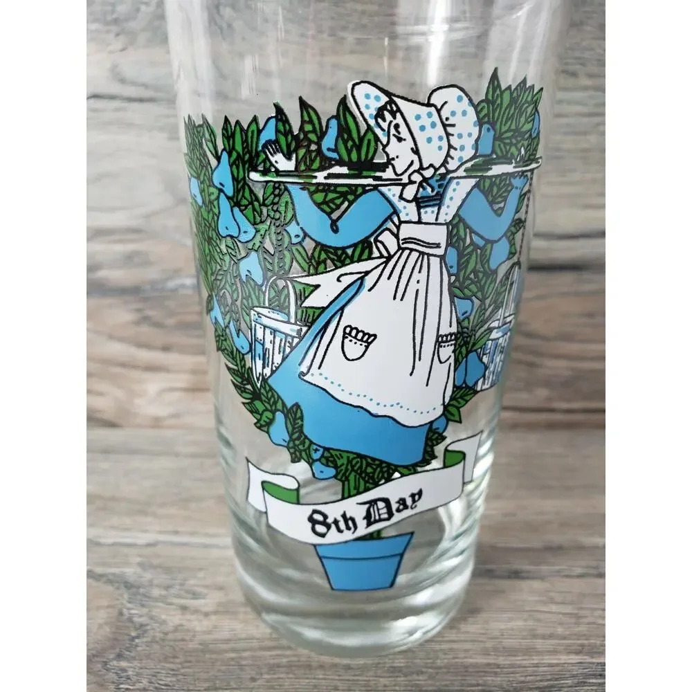 Twelve Days of Christmas by Indiana Glass 12 oz Replacement Glass Day 8